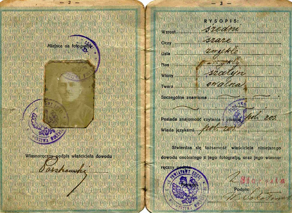 KKE 5929-2.jpg - Dok. Dowód Osobisty Leopolda Kleofasa Paszkowskiego (ur. 28 IX 1978 r. syn Jana i Olimpi), Łuck, 25 V 1923 r.